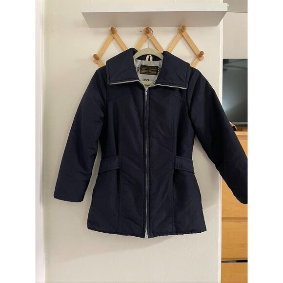 Eddie Bauer Jacket Women's Small Navy Quality Goose Down Winter Puffer Vintage - Picture 2 of 9